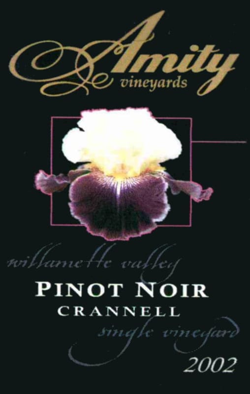 Amity Crannell Pinot Noir 2002 Front Label