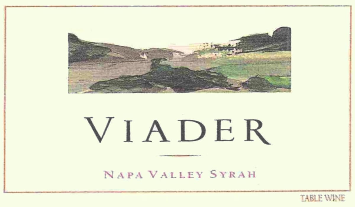 Viader Syrah 2002 Front Label