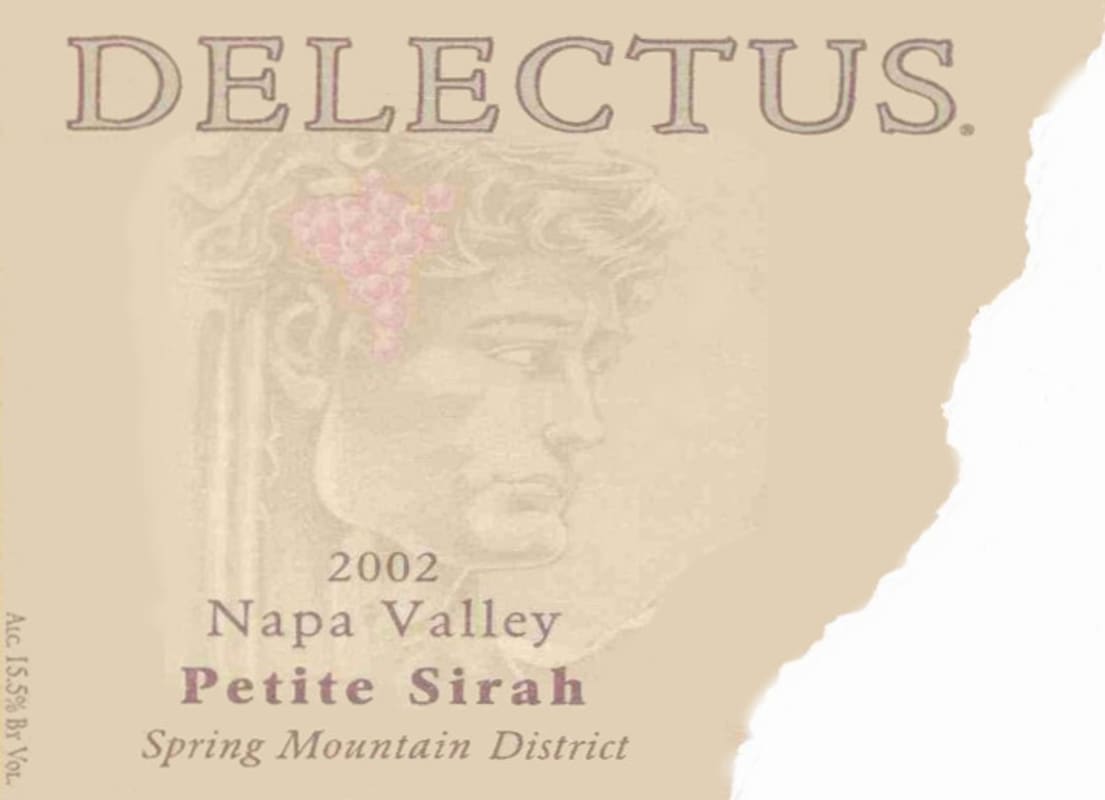 Delectus Petite Syrah 2002 Front Label