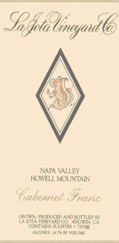 La Jota Howell Mountain Cabernet Franc 2002 Front Label
