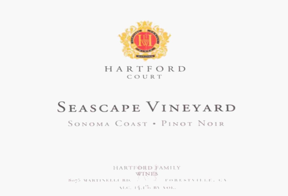 Hartford Seascape Vineyard Pinot Noir 2002 Front Label