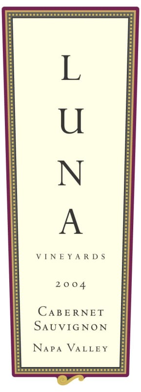 Luna Vineyards Cabernet Sauvignon 2004 Front Label