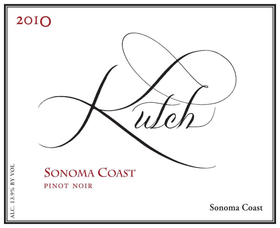 Kutch Wines Pinot Noir 2010 Front Label