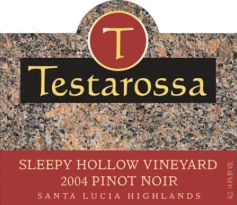 Testarossa Sleepy Hollow Vineyard Pinot Noir 2004 Front Label