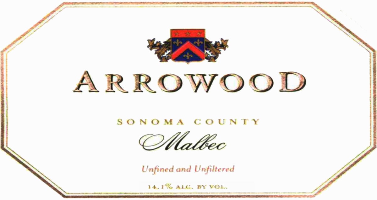 Arrowood Malbec 2004 Front Label