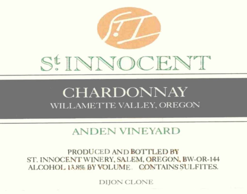St. Innocent Anden Vineyard Dijon Clone Chardonnay 2004 Front Label