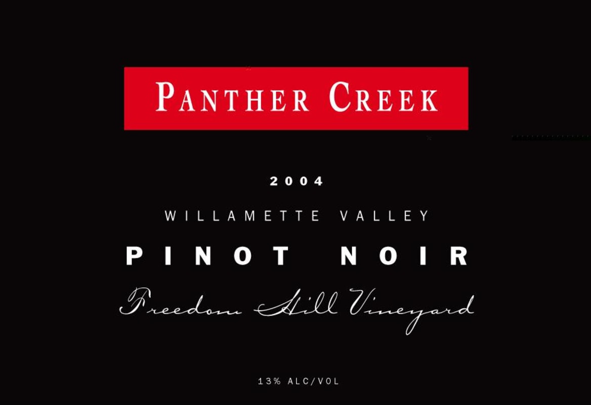Panther Creek Freedom Hill Pinot Noir 2004 Front Label