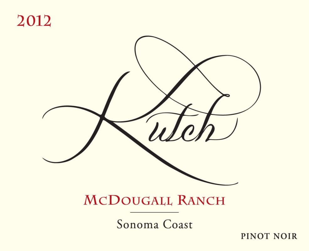Kutch Wines McDougall Ranch Pinot Noir 2012 Front Label