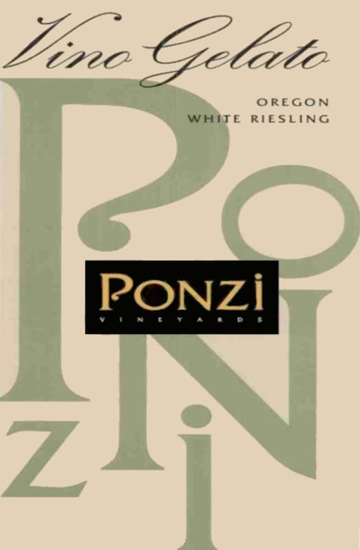Ponzi Vino Gelato 2004 Front Label