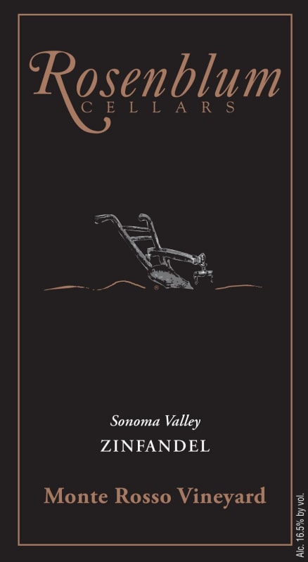 Rosenblum Cellars Monte Rosso Zinfandel 2005 Front Label