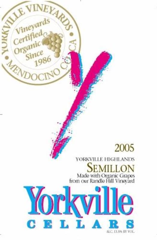 Yorkville Cellars Semillon 2005 Front Label