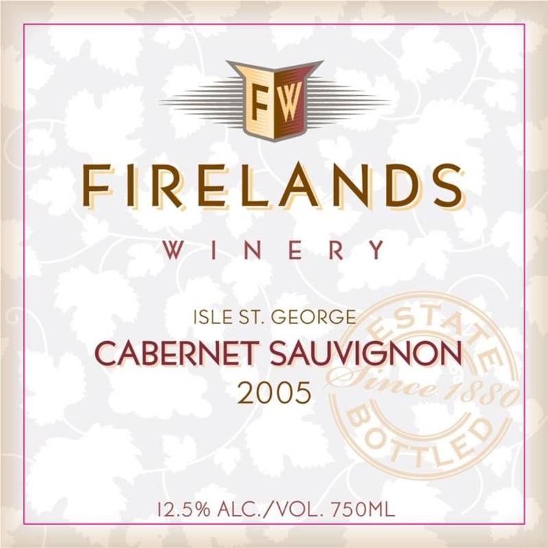 Firelands Cabernet Sauvignon 2005 Front Label