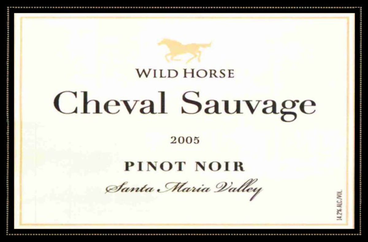 Wild Horse Cheval Sauvage Pinot Noir 2005 Front Label