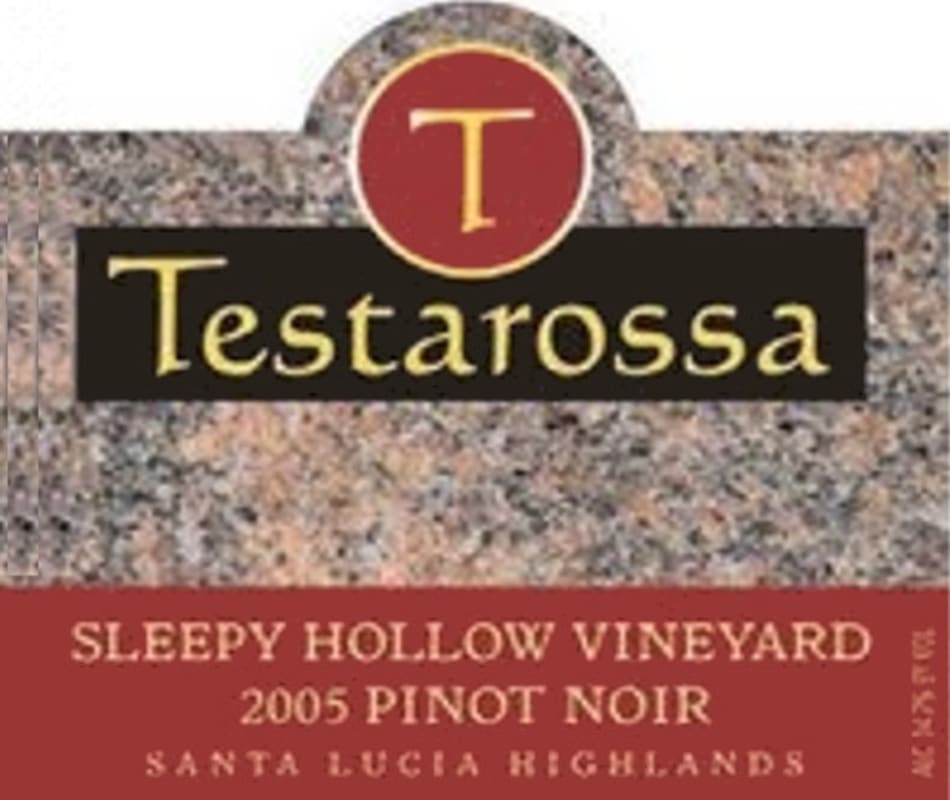 Testarossa Sleepy Hollow Vineyard Pinot Noir 2005 Front Label