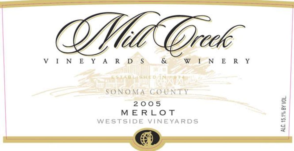 Mill Creek Merlot 2005 Front Label