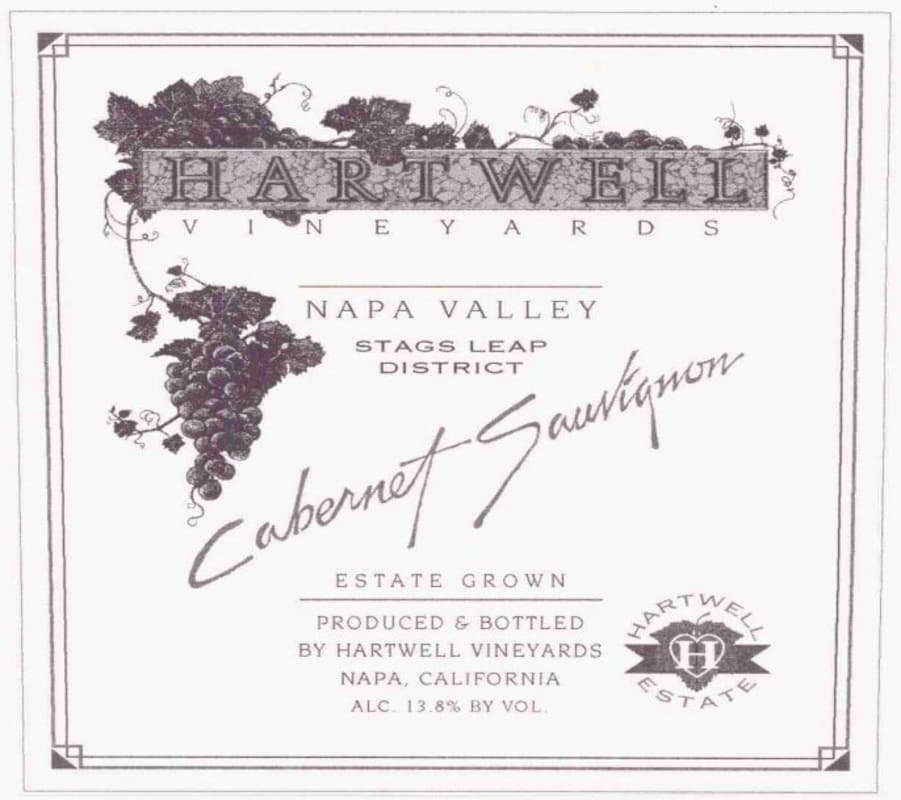 Hartwell Cabernet Sauvignon 2005 Front Label