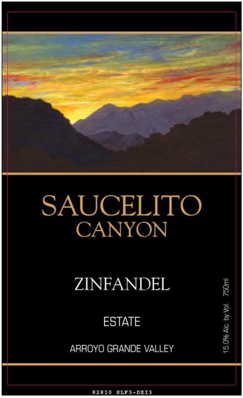 Saucelito Canyon Estate Zinfandel 2005 Front Label