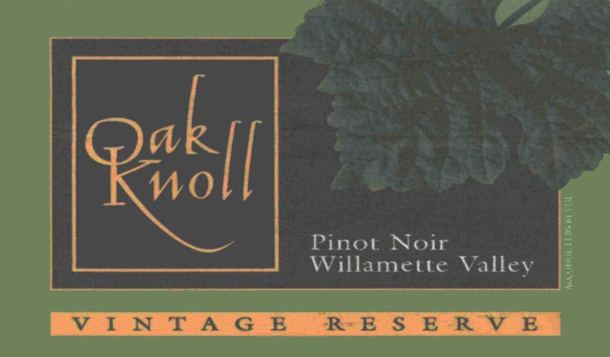 Oak Knoll Vintage Reserve Pinot Noir 2005 Front Label