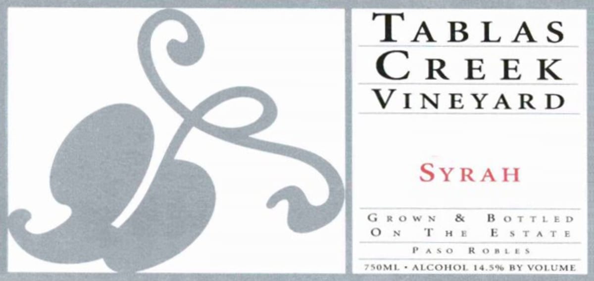 Tablas Creek Syrah 2005 Front Label