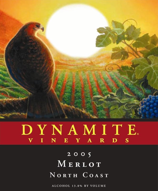Dynamite Vineyards Merlot 2005 Front Label