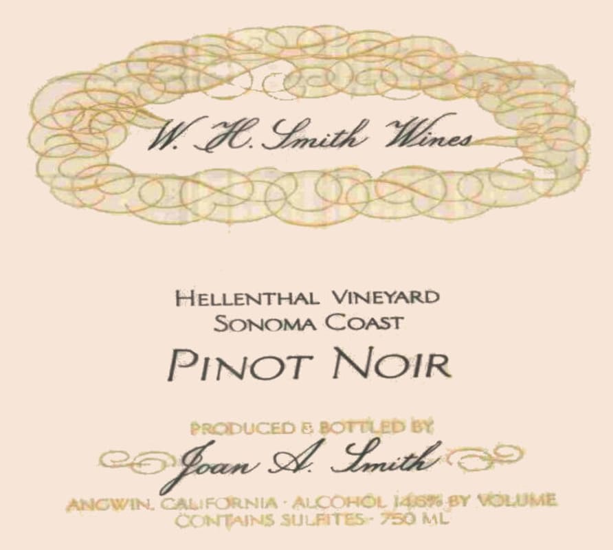 W.H. Smith Hellenthal Vineyard Pinot Noir 2005 Front Label