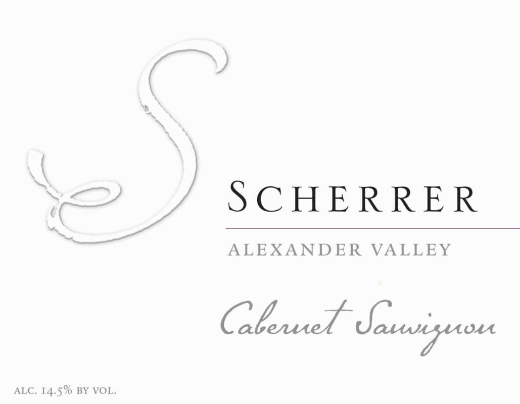 Scherrer Winery Alexander Valley Cabernet Sauvignon 2005 Front Label