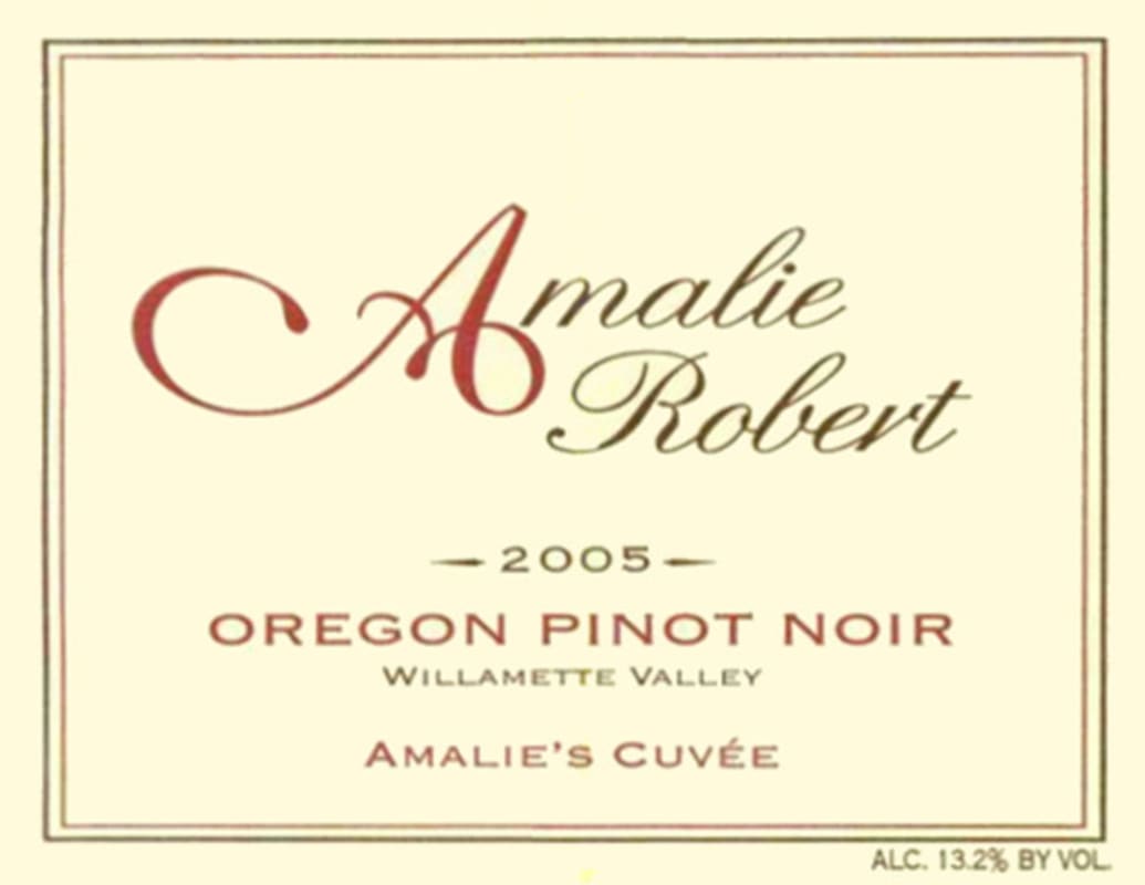 Amalie Robert Amalie's Cuvee Pinot Noir 2005 Front Label