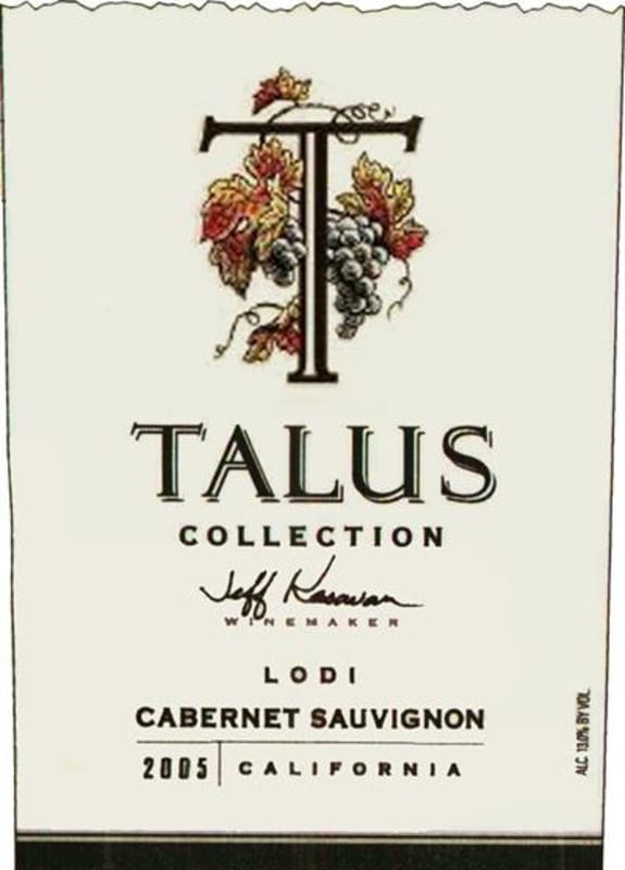 Talus Cabernet Sauvignon 2005 Front Label