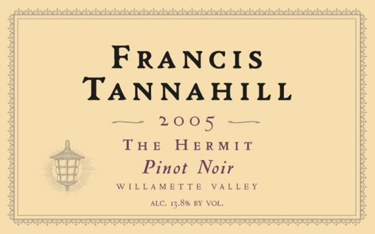Francis Tannahill The Hermit Pinot Noir 2005 Front Label