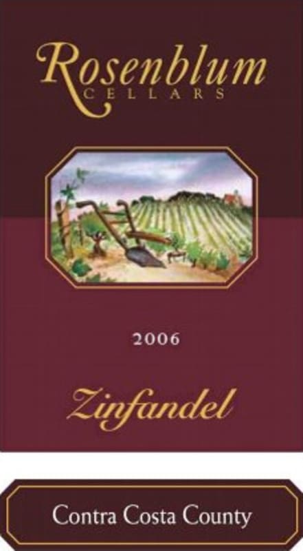Rosenblum Cellars Contra Costa County Zinfandel 2006 Front Label