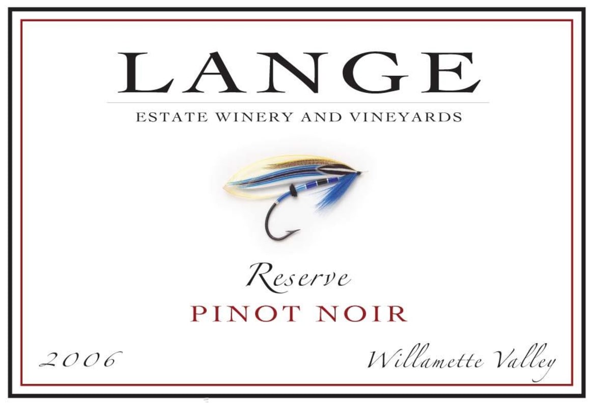 Lange Winery Reserve Pinot Noir 2006 Front Label