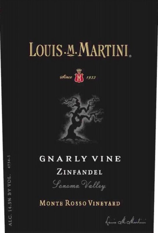 Louis Martini Monte Rosso Vineyard Gnarly Vine Zinfandel 2006 Front Label