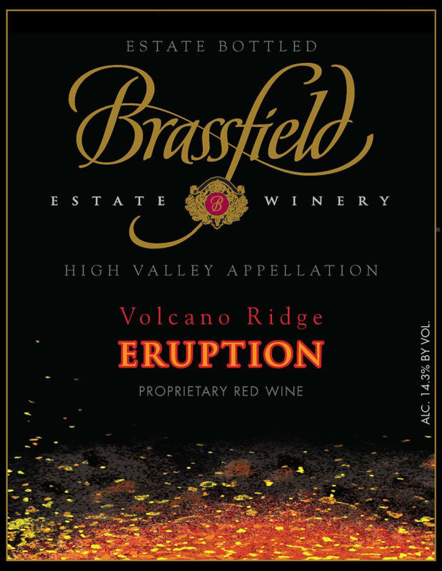 Brassfield Eruption Red Blend 2006 Front Label