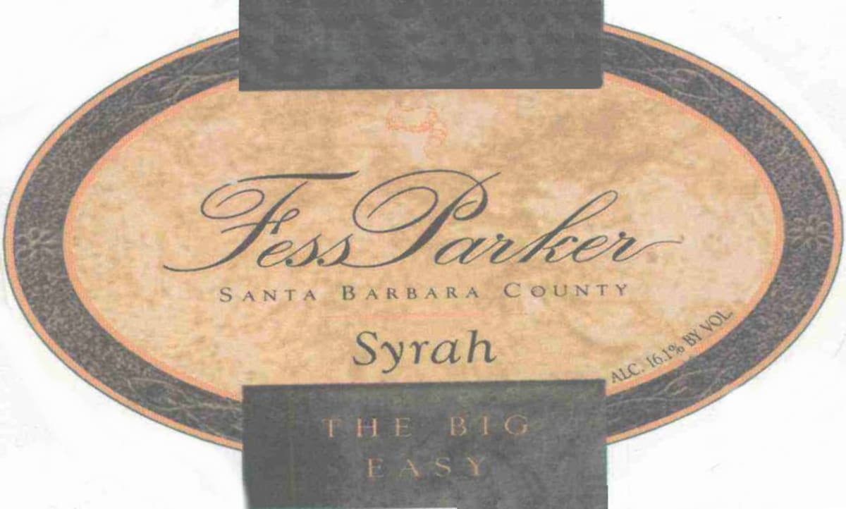 Fess Parker The Big Easy 2006 Front Label