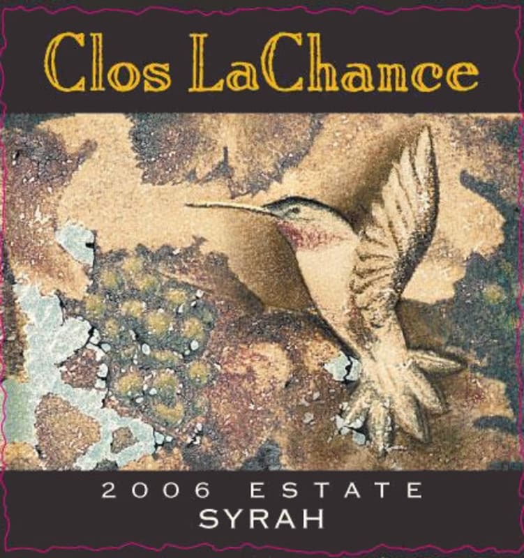 Clos LaChance Syrah 2006 Front Label