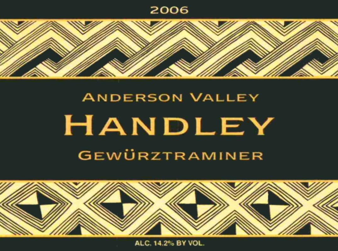 Handley Anderson Valley Gewurztraminer 2006 Front Label