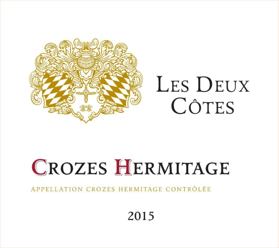 Les Deux Cotes Crozes Hermitage Red 2015 Front Label