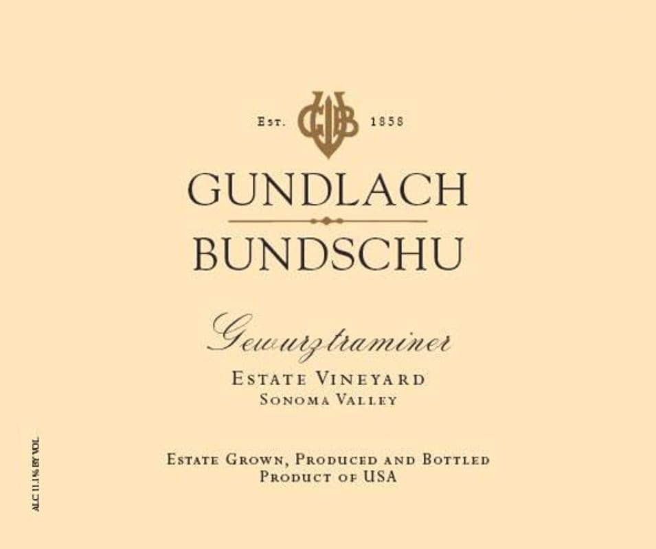 Gundlach Bundschu Gewurztraminer 2006 Front Label