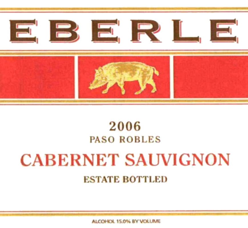 Eberle Estate Cabernet Sauvignon 2006 Front Label