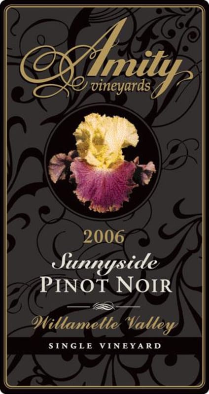 Amity Sunnyside Pinot Noir 2006 Front Label