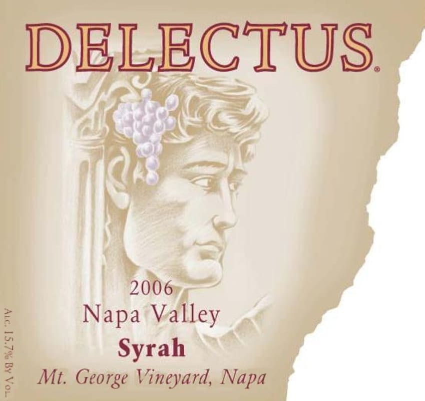 Delectus Mt. George Vineyard Syrah 2006 Front Label