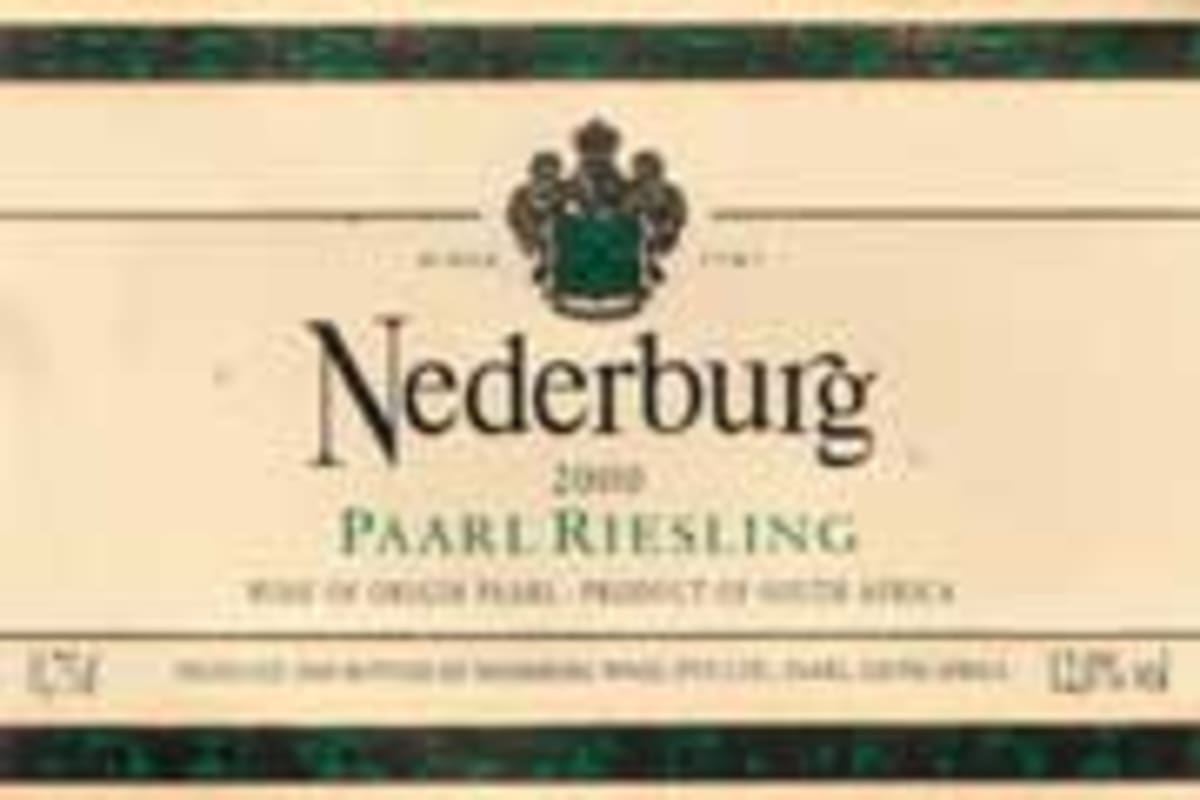 Nederburg Paarl Riesling 2000 Front Label