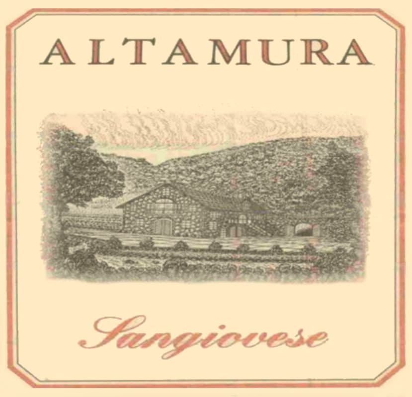 Altamura Sangiovese 2006 Front Label