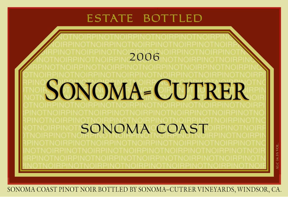 Sonoma-Cutrer Pinot Noir 2006 Front Label