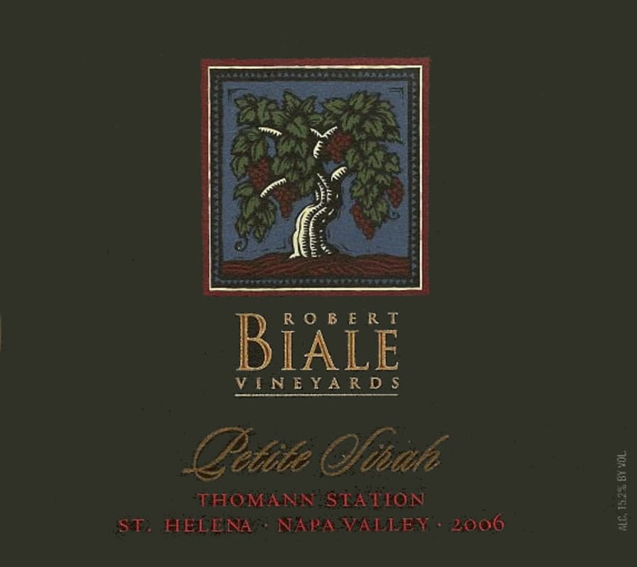 Robert Biale Vineyards Thomann Station Petite Sirah 2006 Front Label