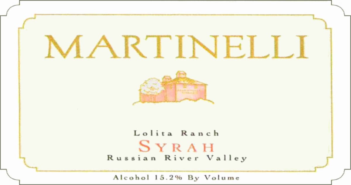 Martinelli Lolita Ranch Syrah 2006 Front Label