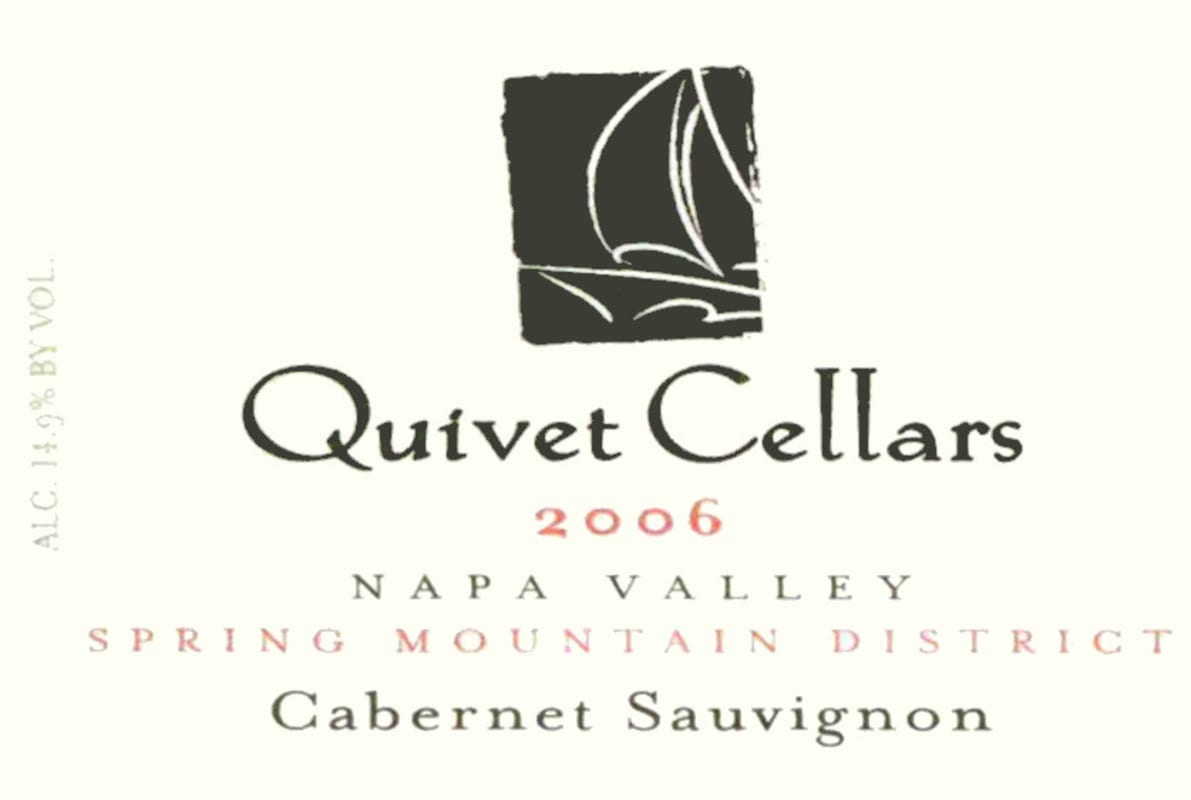 Quivet Cellars Spring Mountain Cabernet Sauvignon 2006 Front Label