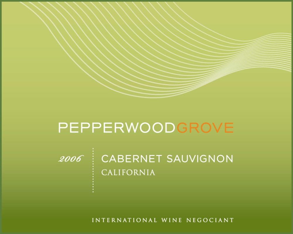 Pepperwood Grove Cabernet Sauvignon 2006 Front Label