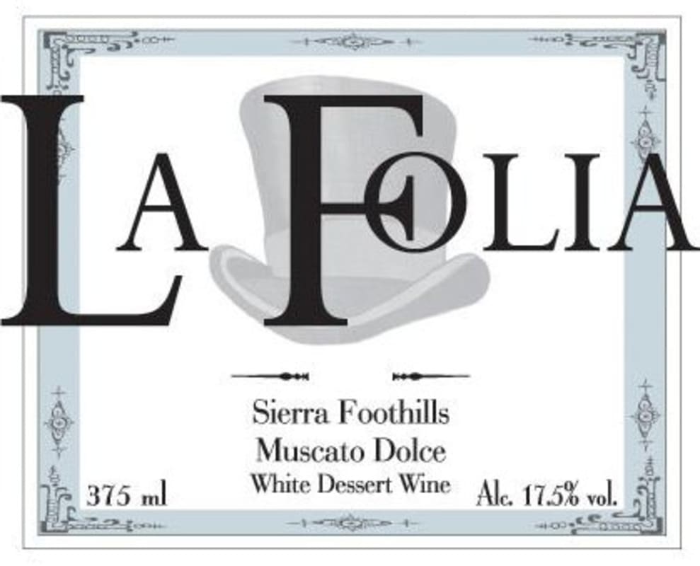 La Folia Muscato Dolce (375ML half-bottle) 2012 Front Label
