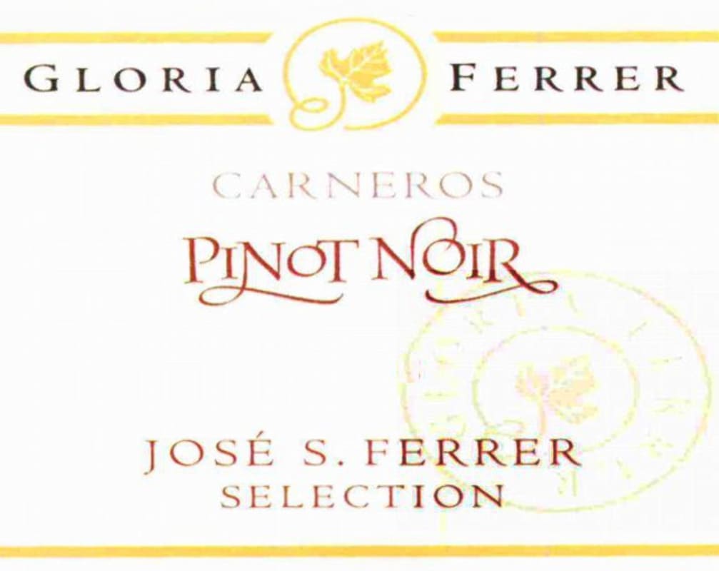 Gloria Ferrer Jose S. Ferrer Selection Pinot Noir 2007 Front Label